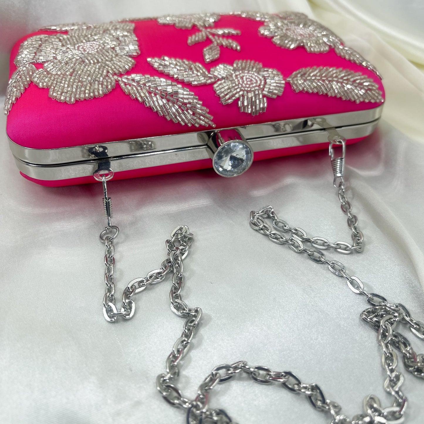 ALIA Clutch (Hot Pink)
