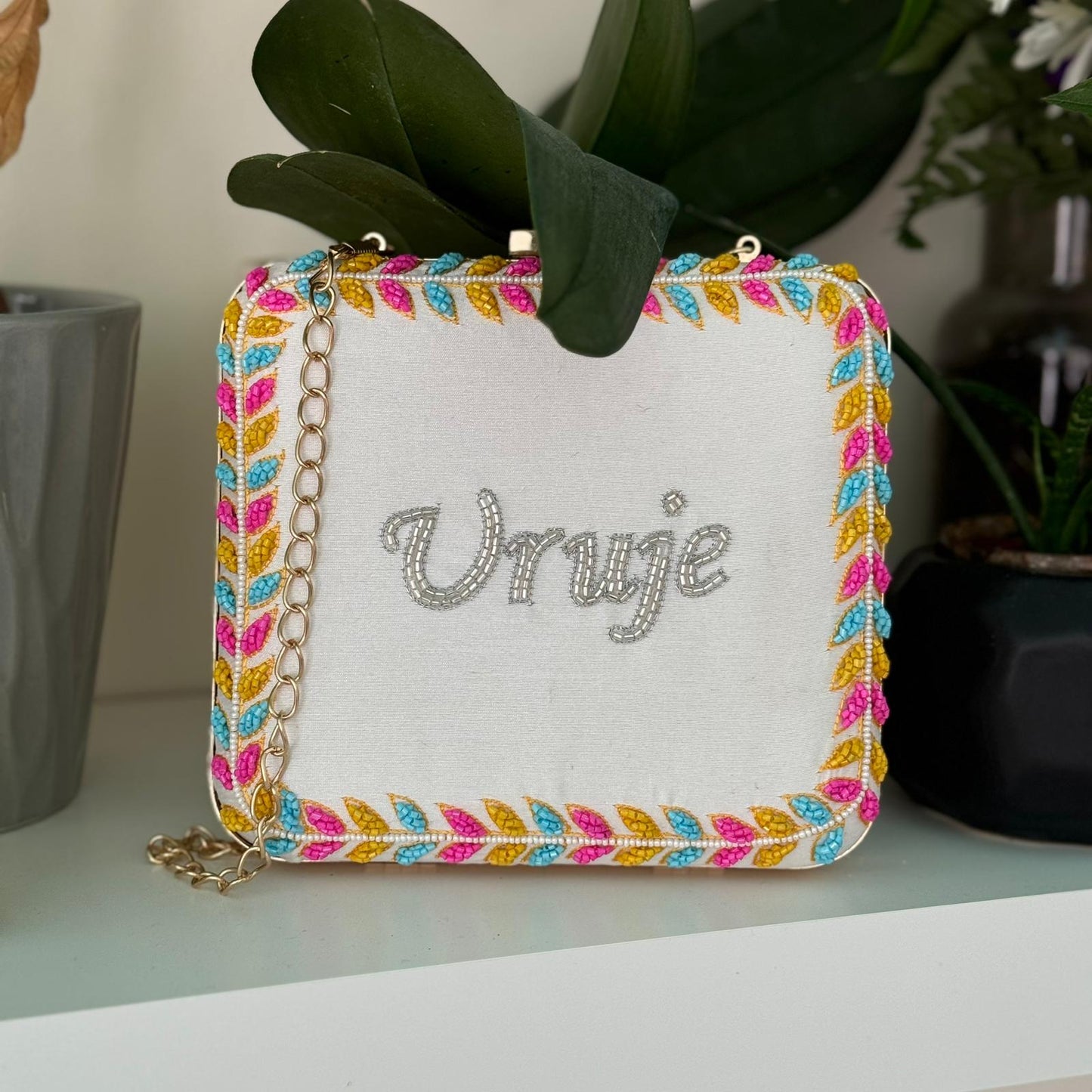 Custom Logo Square Clutch