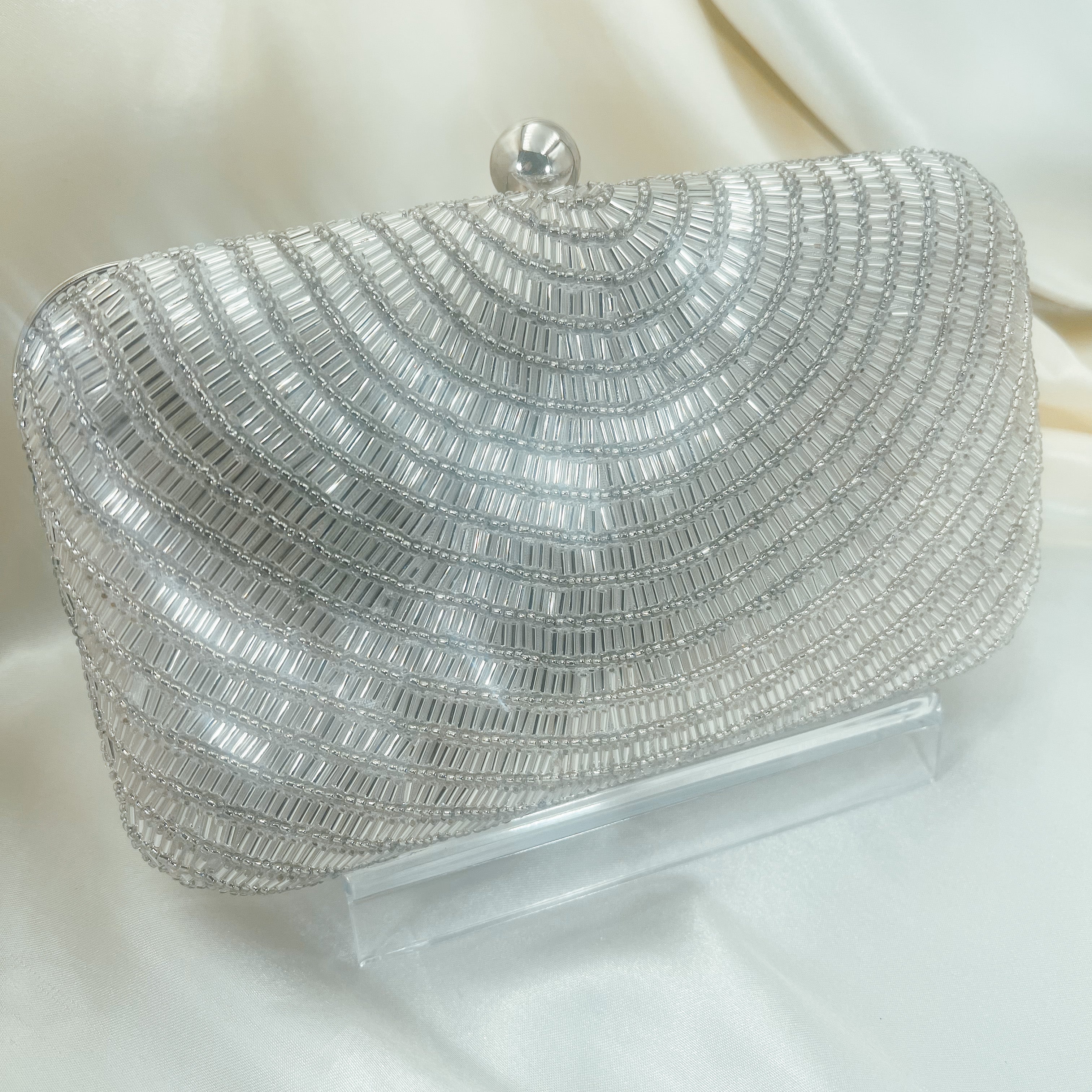 GALA Clutch Silver Mubarak Clutches gala-clutch-silver-mubarak-clutches